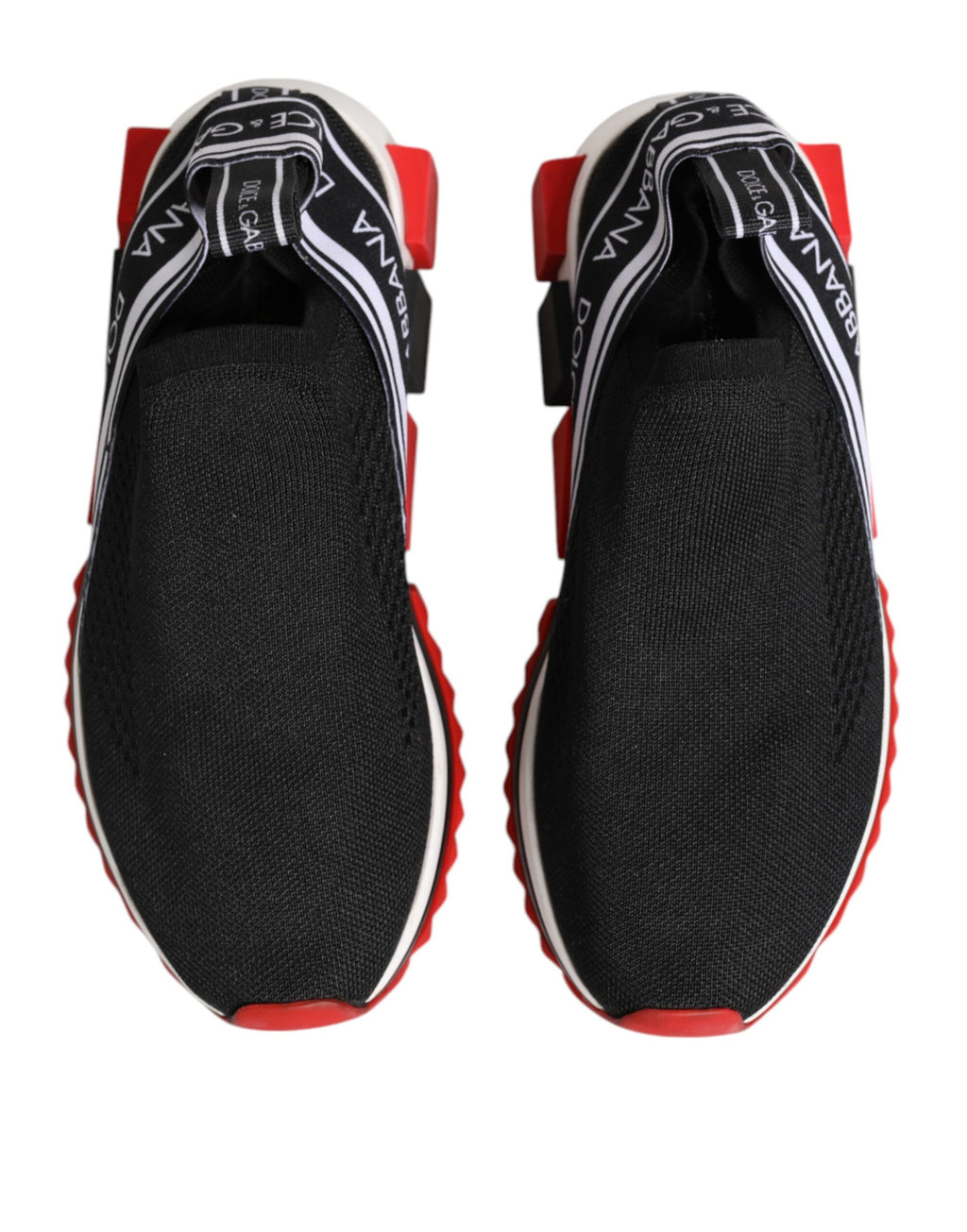 Dolce & Gabbana Black White Slip On Sorrento Sneakers Shoes