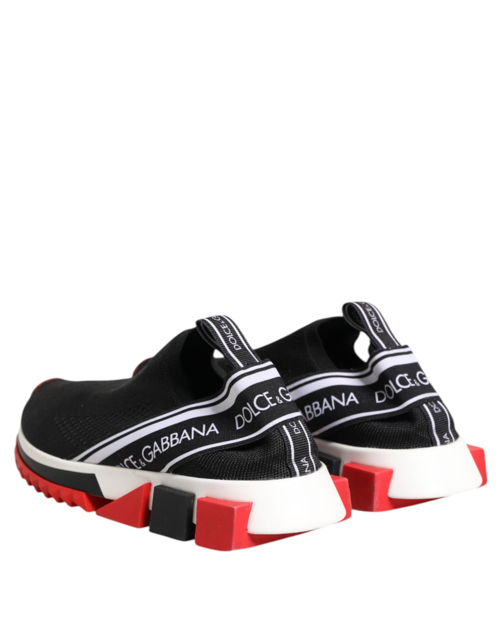 Dolce & Gabbana Black White Slip On Sorrento Sneakers Shoes