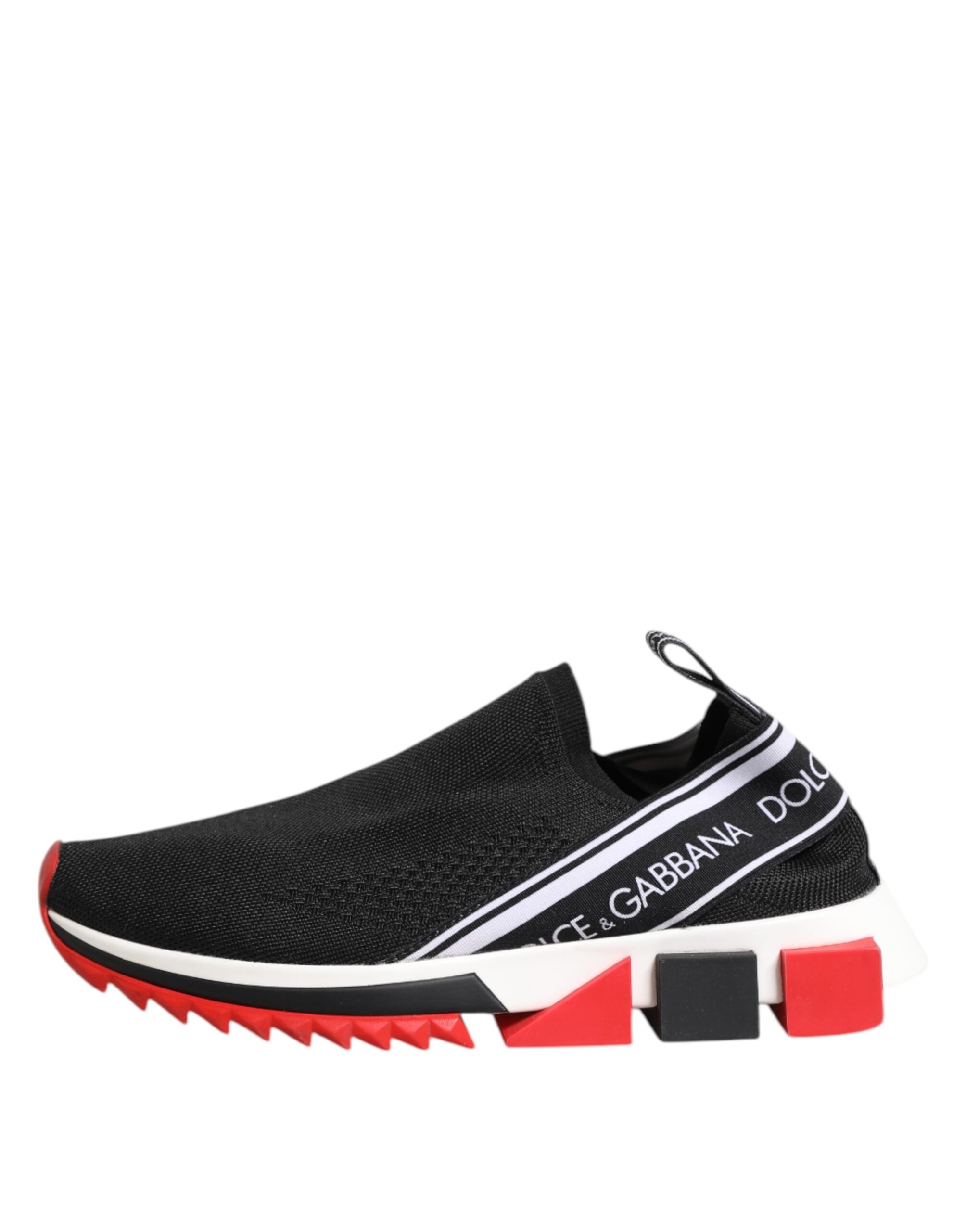 Dolce & Gabbana Black White Slip On Sorrento Sneakers Shoes