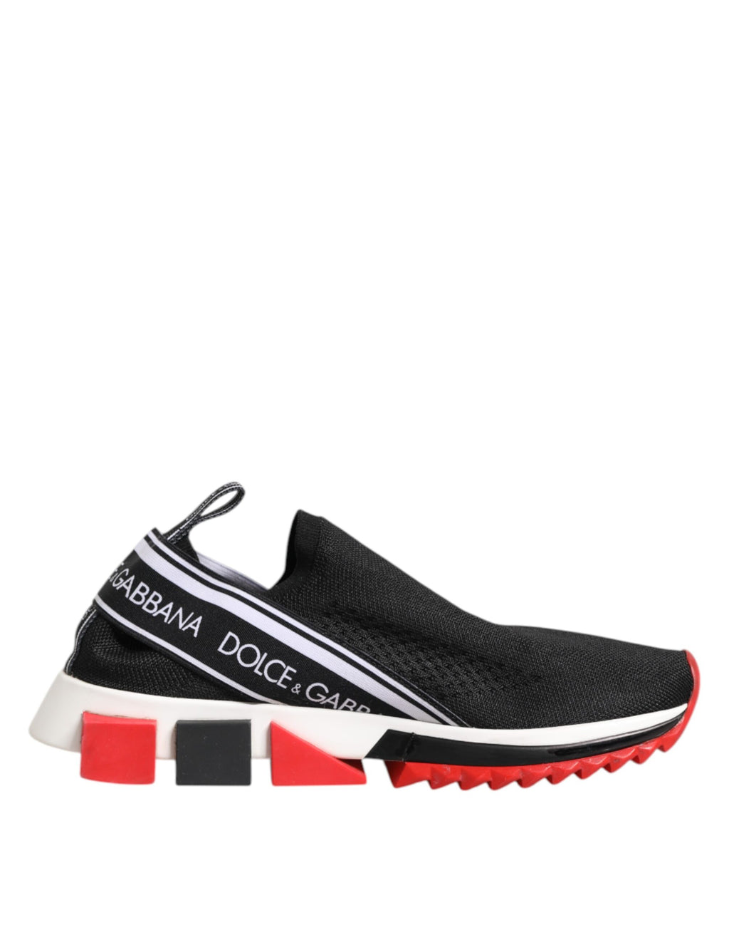 Dolce & Gabbana Black White Slip On Sorrento Sneakers Shoes