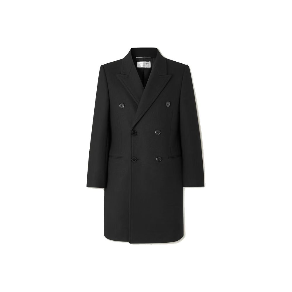 Saint Laurent Double-Breasted Wool Coat