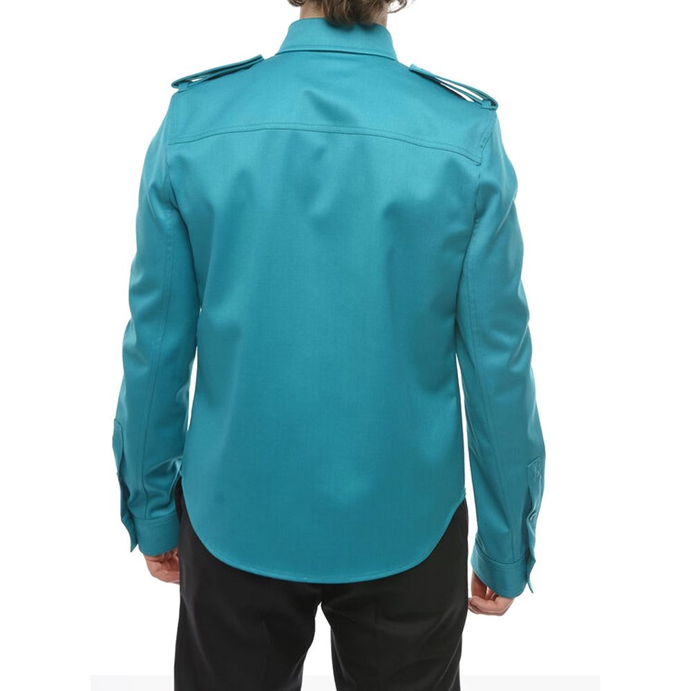 Bottega Veneta Grain De Poudre Wool Shirt