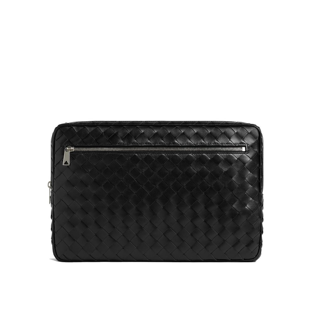 Bottega Veneta Intrecciato Zippered Laptop Case Bag
