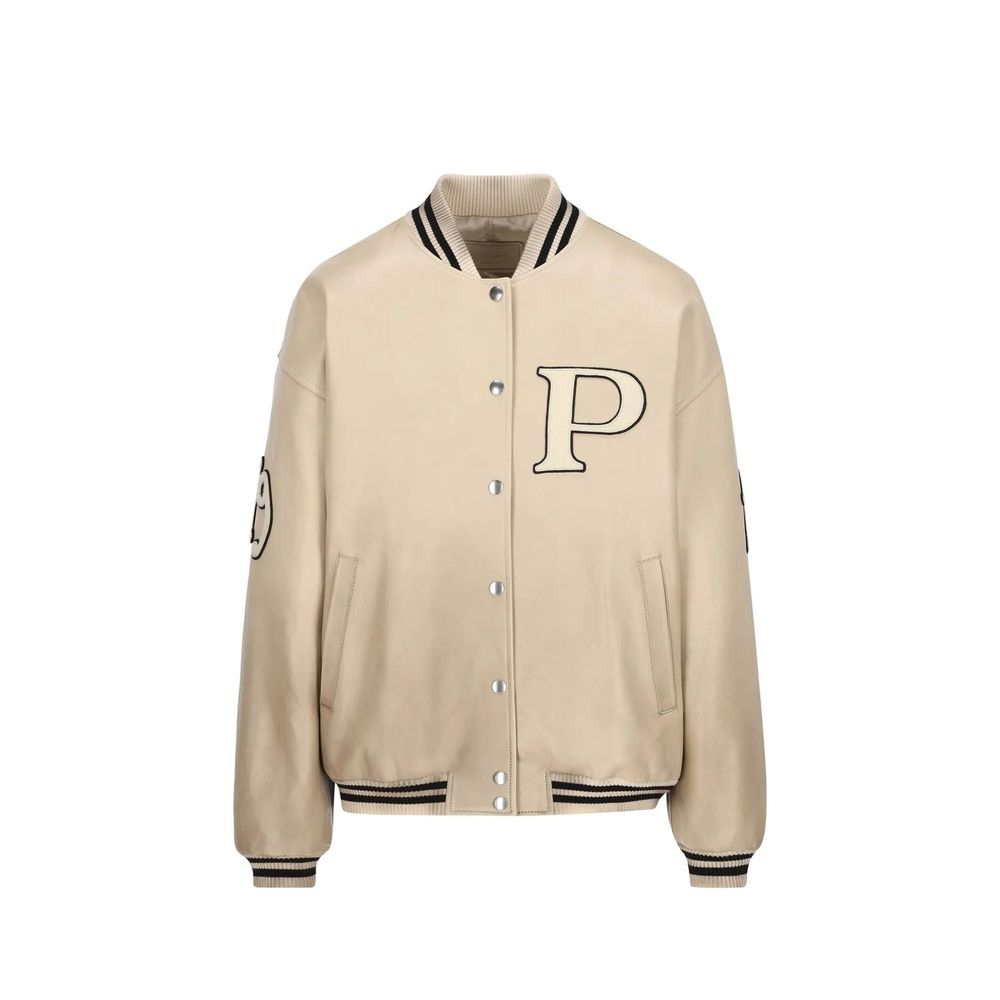 Prada Padded Leather Varsity Jacket