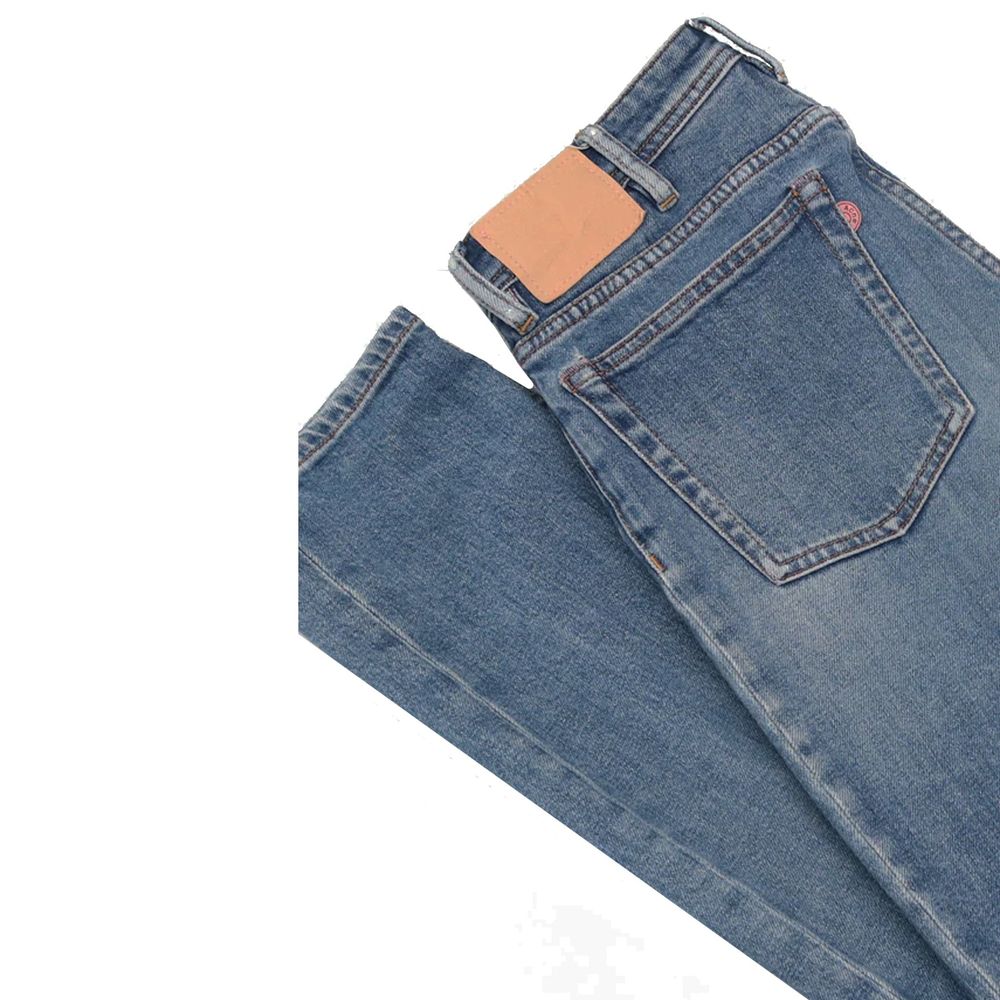 Acne Studios Blå Konst Climb Mid Blue Cotton Denim Jeans