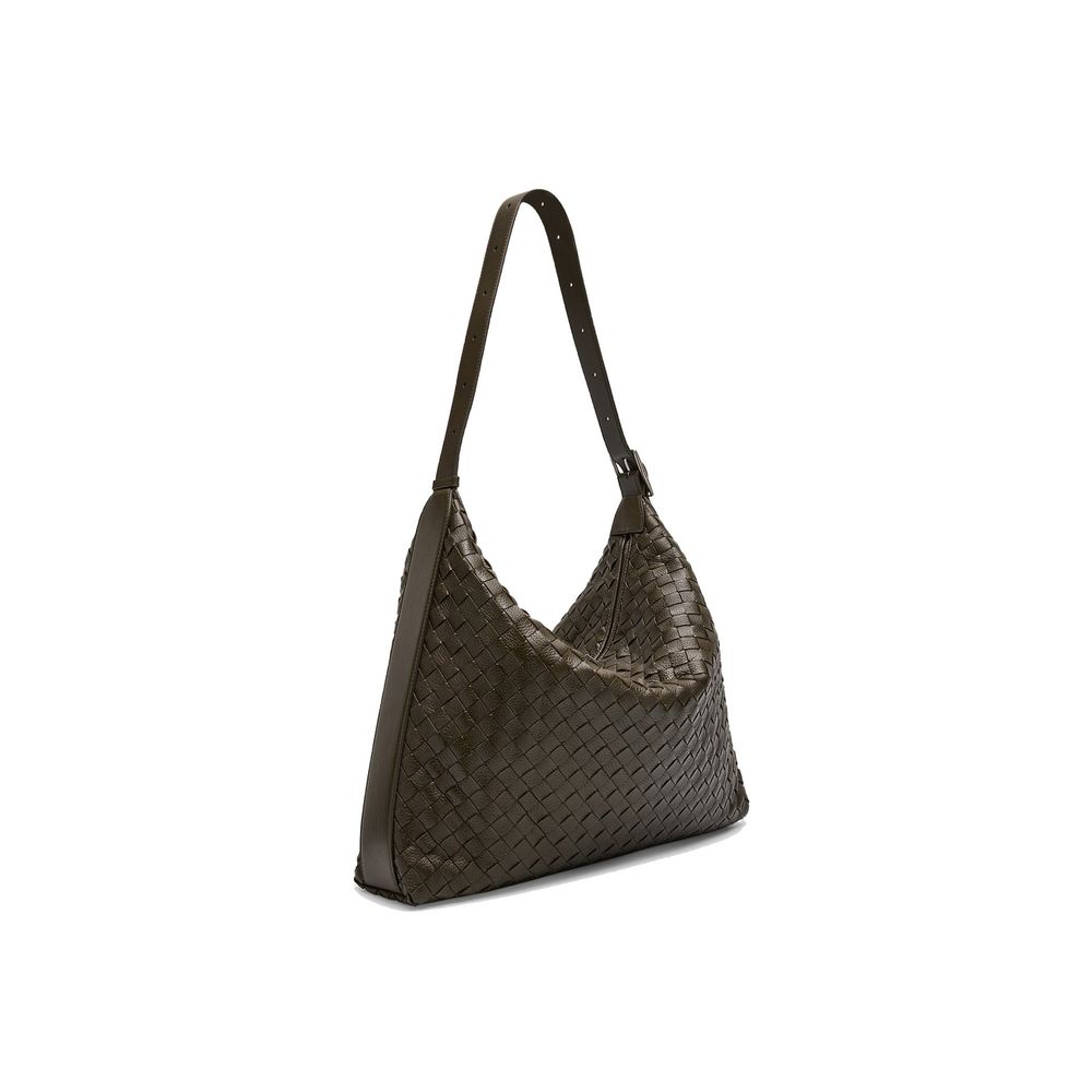 Bottega Veneta Traveller Medium Intrecciato Leather Hobo Bag