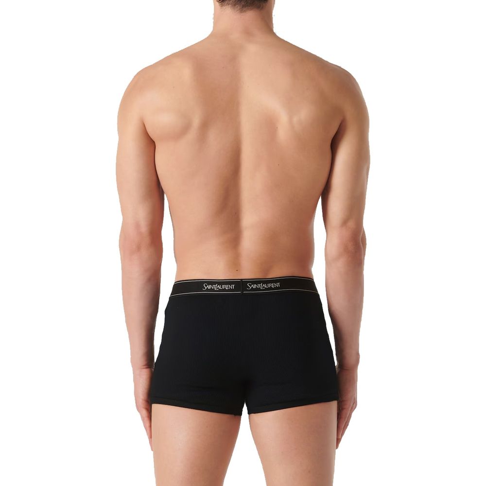 Saint Laurent Logo Cotton Jersey Boxer