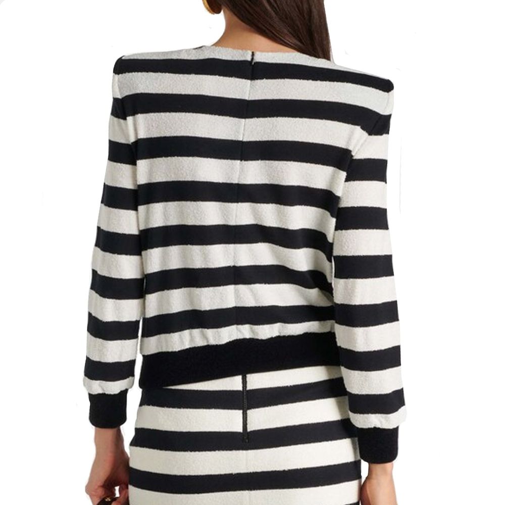 Balmain Striped Jersey Top