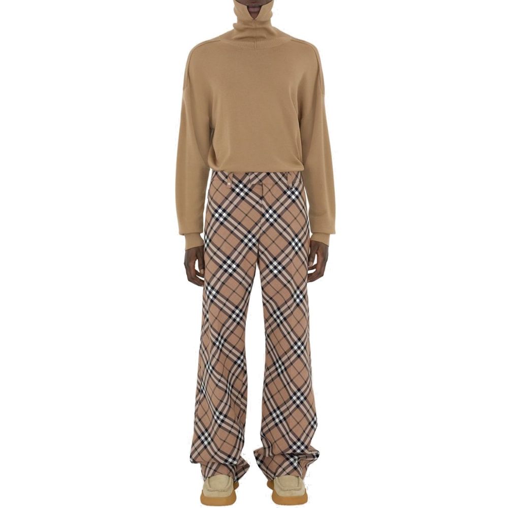 Burberry Wool Blend Check Pants