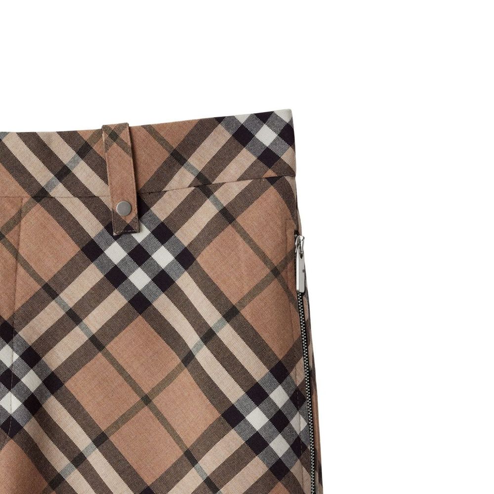 Burberry Wool Blend Check Pants