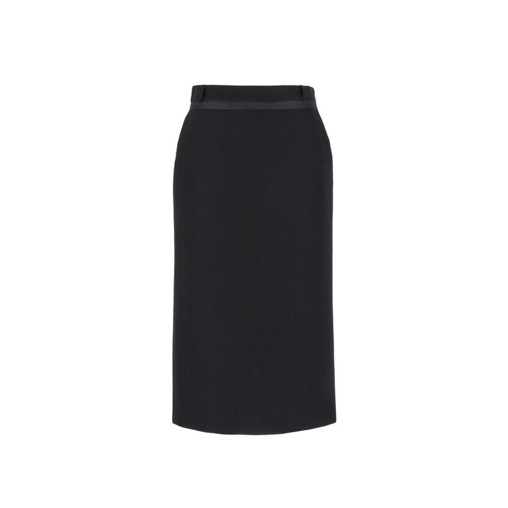 Fendi Virgin Wool Grain De Poud Skirt