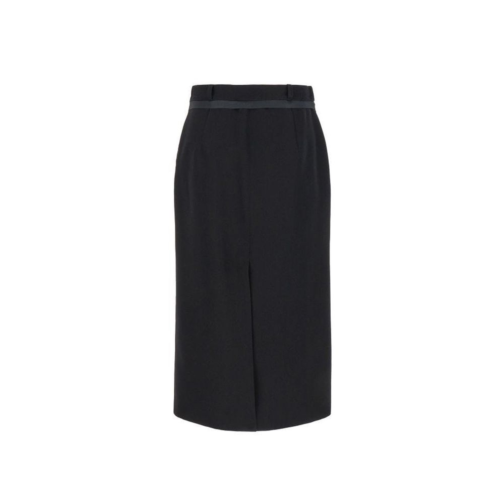 Fendi Virgin Wool Grain De Poud Skirt