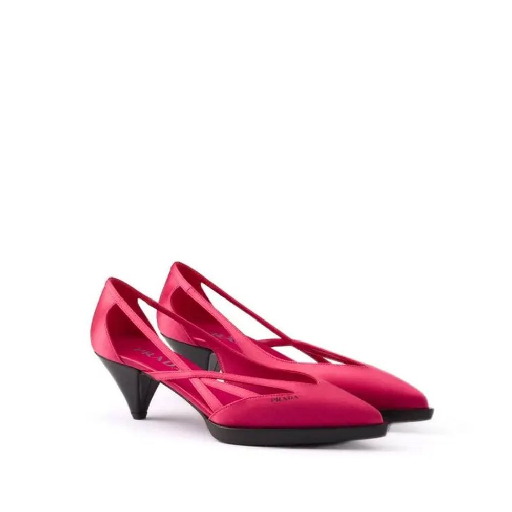 Prada 55mm Satin Cut-Out Pumps