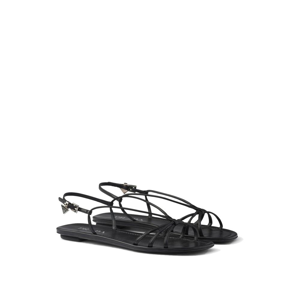 Prada Leather Flat Sandals