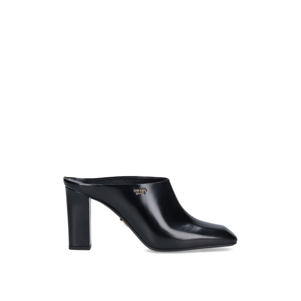 Prada Leather Logo Mules