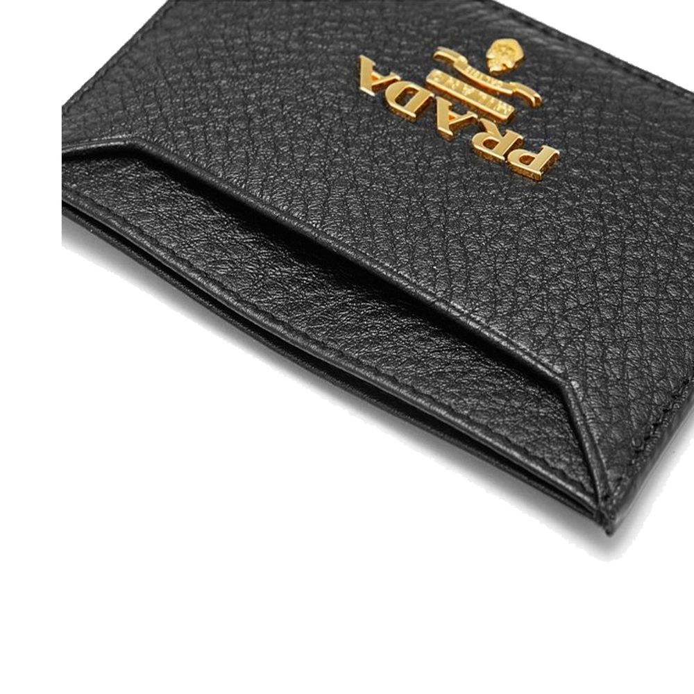 Prada Logo Leather Card Holder