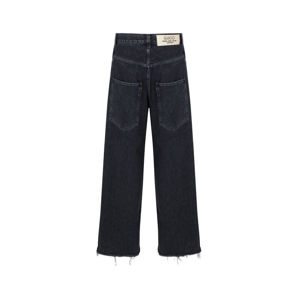 Gucci Wide-Leg Denim Jeans