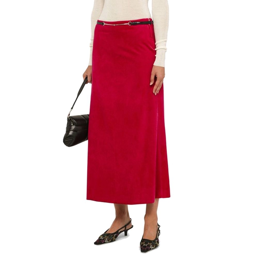 Gucci Velvet Bloom Midi Skirt