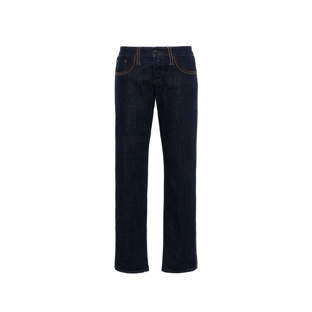 Miu Miu Piped-Trim Denim Jeans