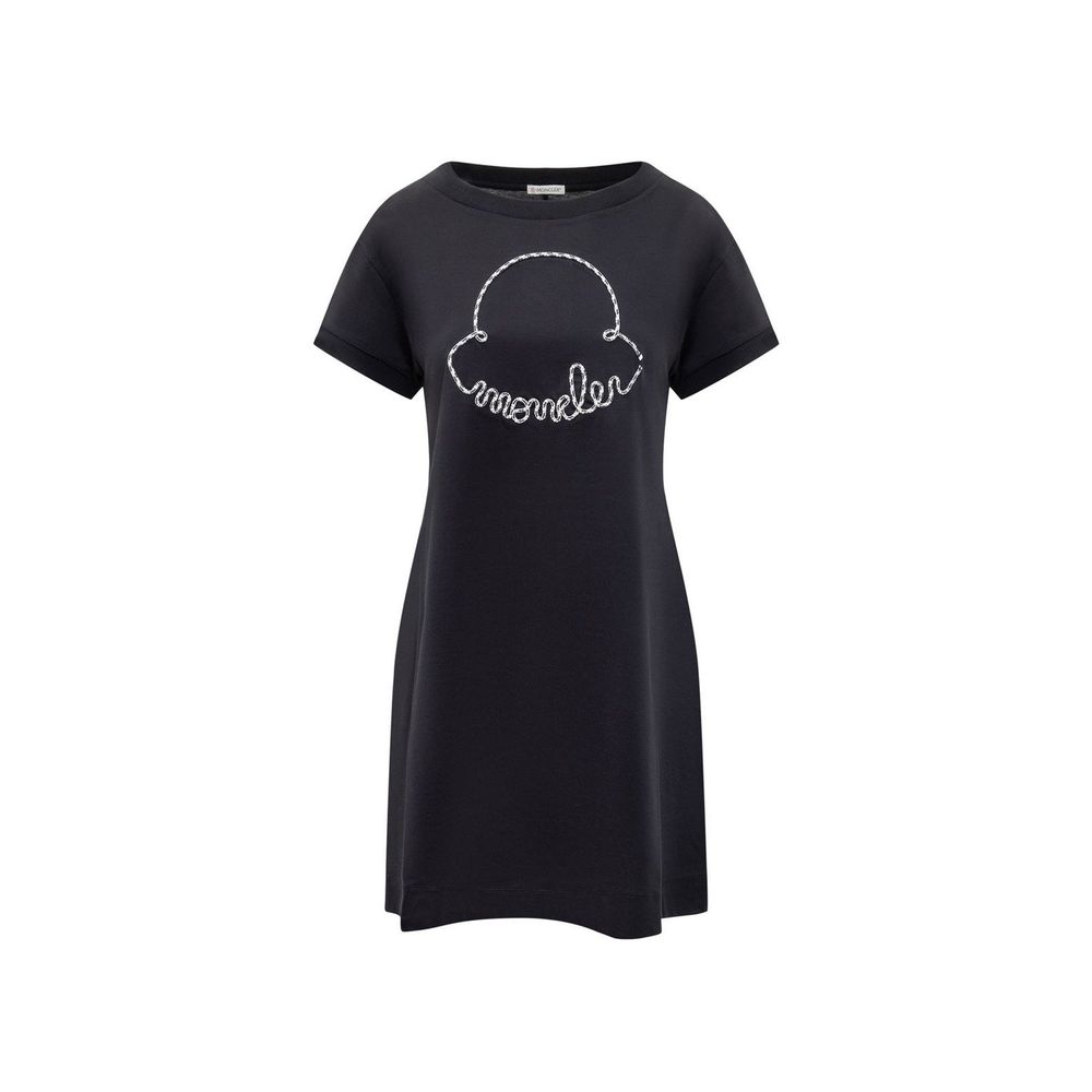 Moncler Cotton Logo Mini Dress