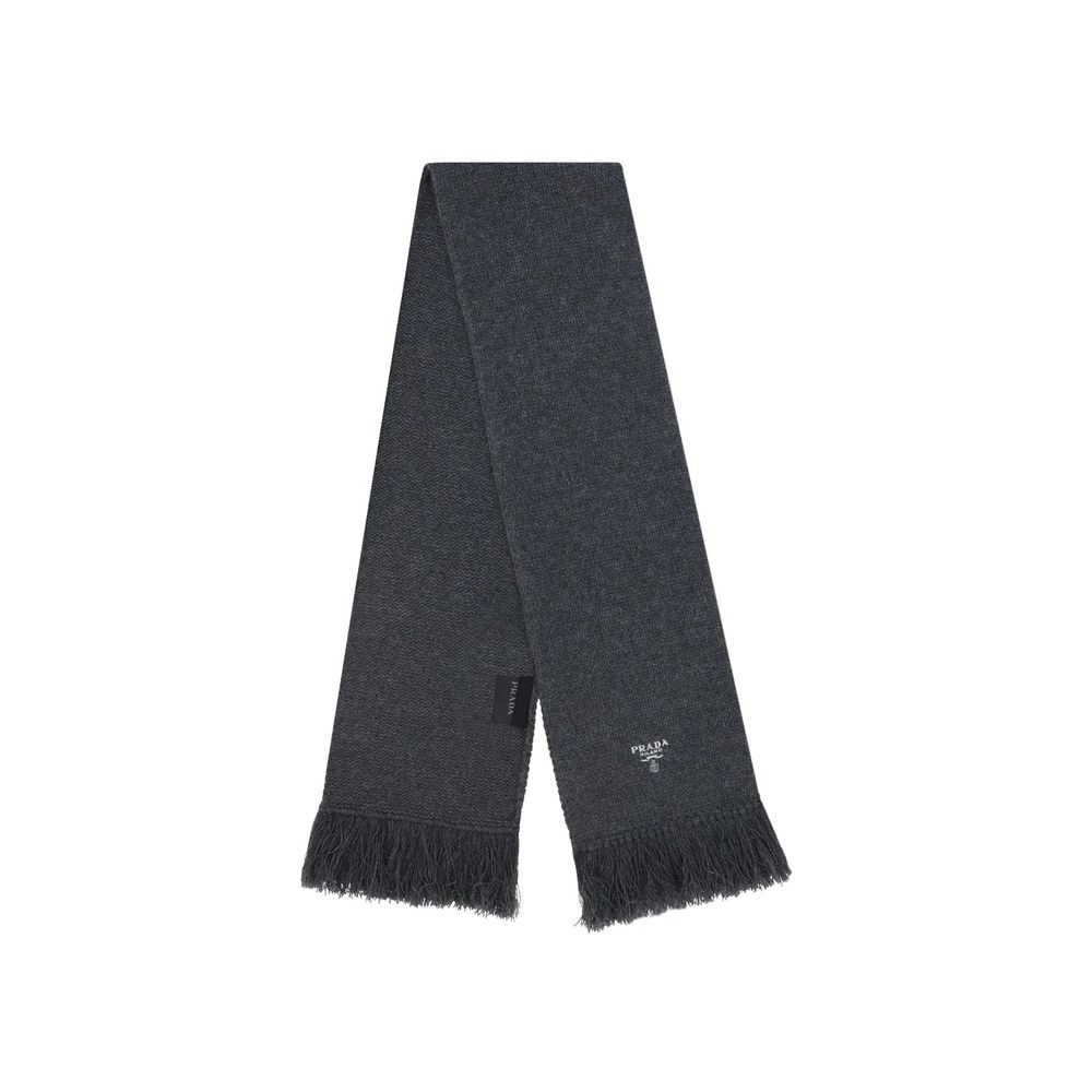 Prada Cashmere Logo Scarf