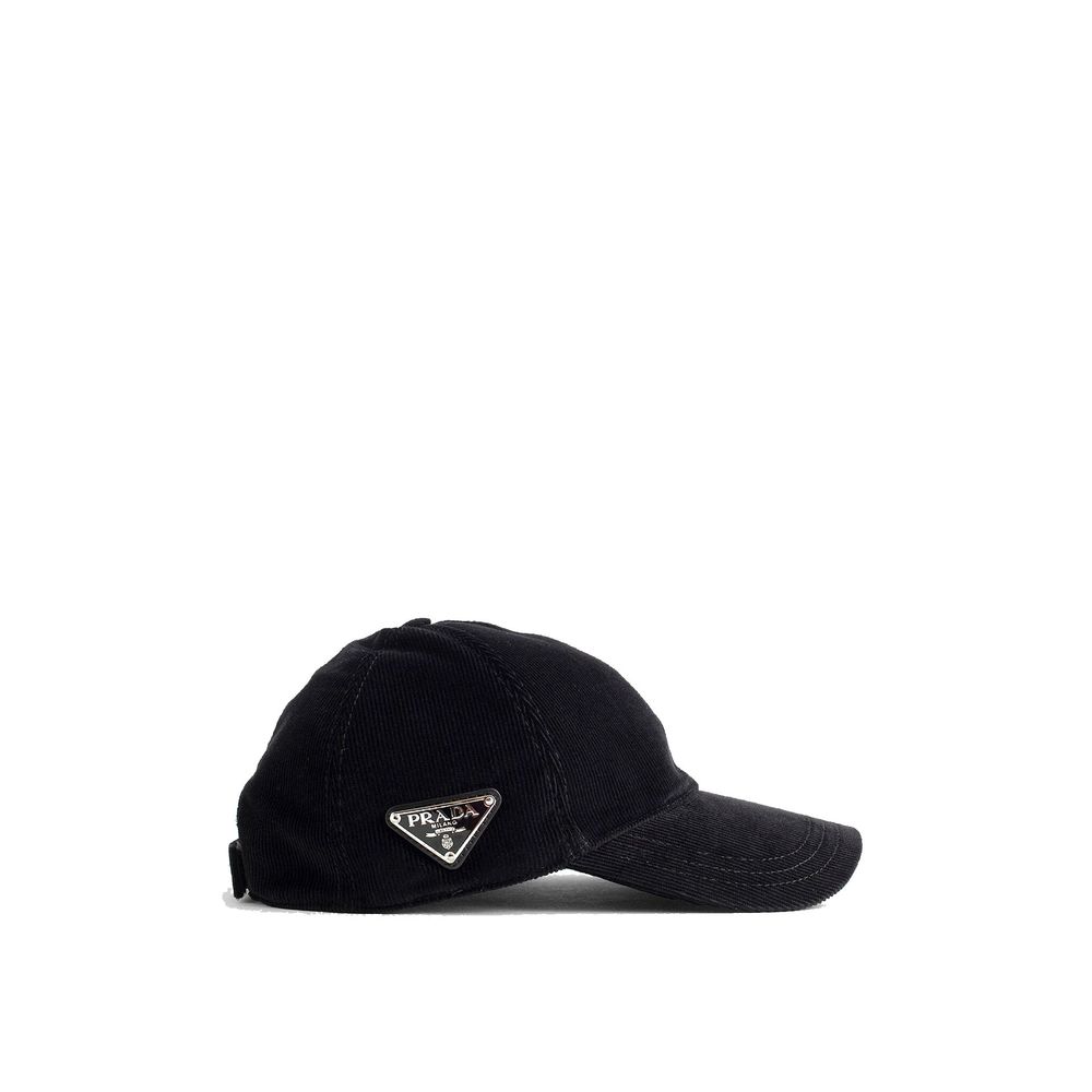 Prada Cotton Ribbed Hat