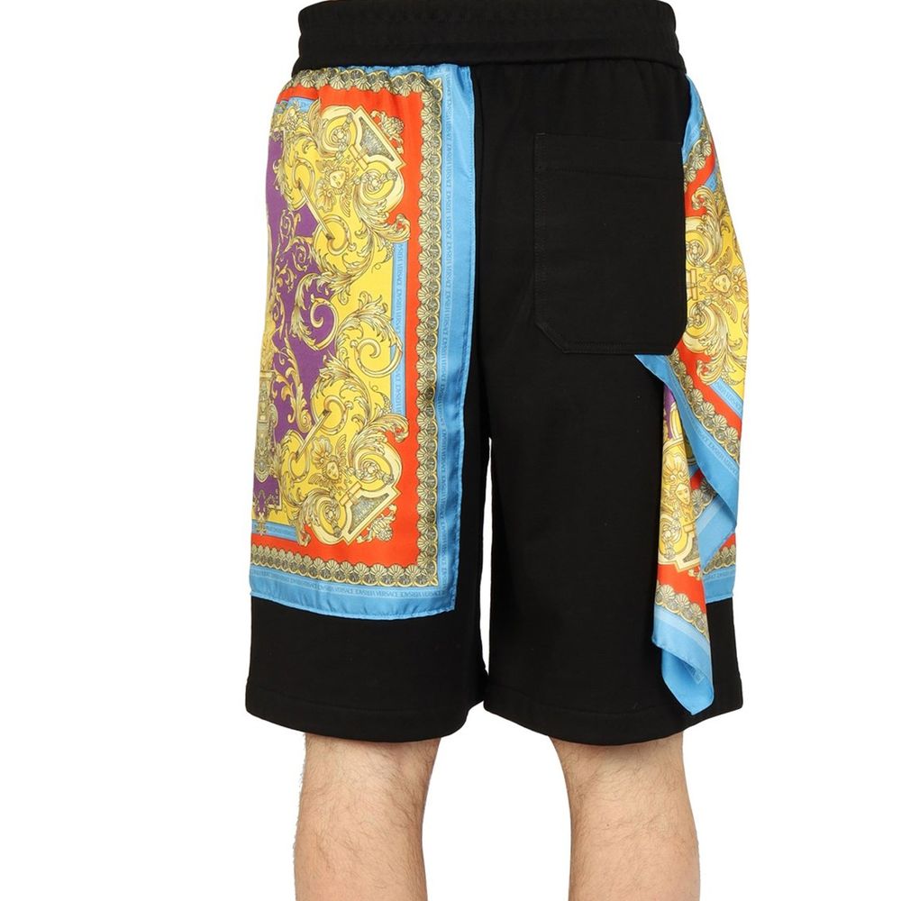 Versace Barocco Goddess Night Print Shorts