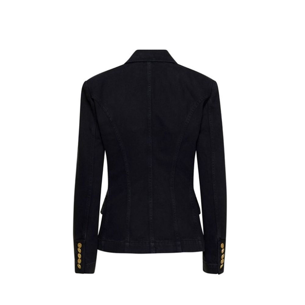 Balmain Double-Breasted Denim Blazer
