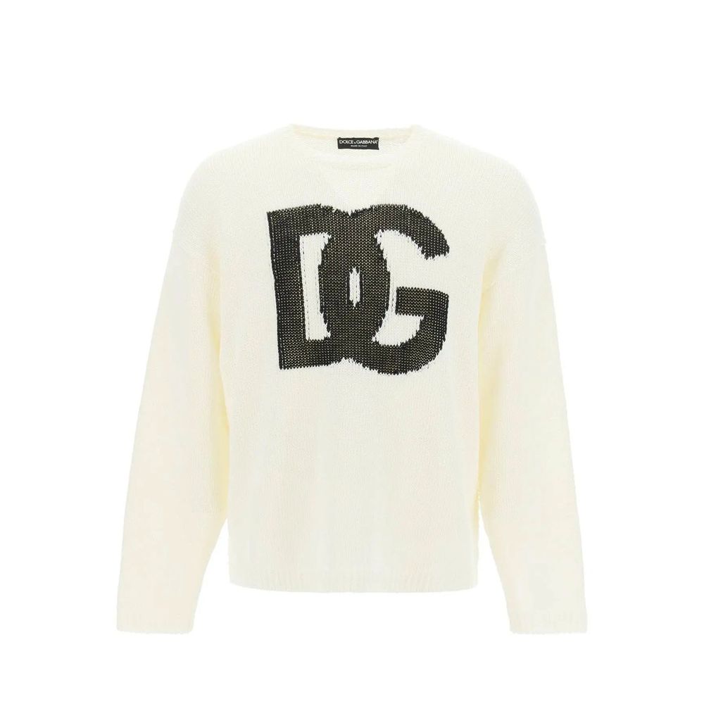 Dolce & Gabbana Linen Logo Sweater