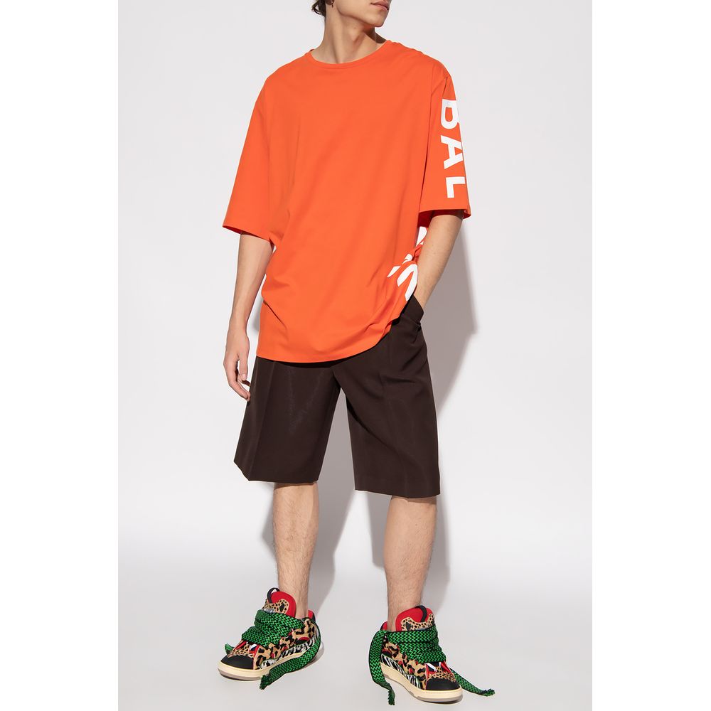 Balmain Orange Cotton T-Shirt