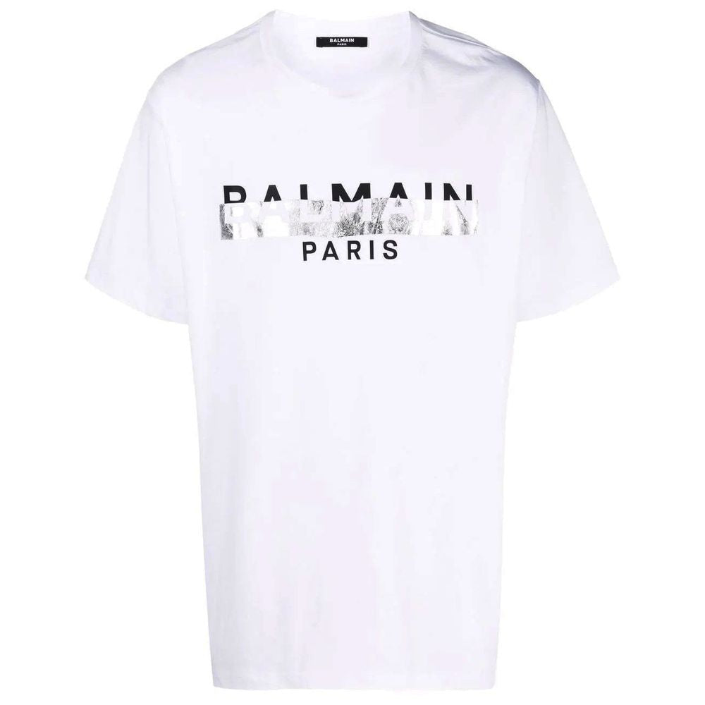 Balmain White Cotton T-Shirt