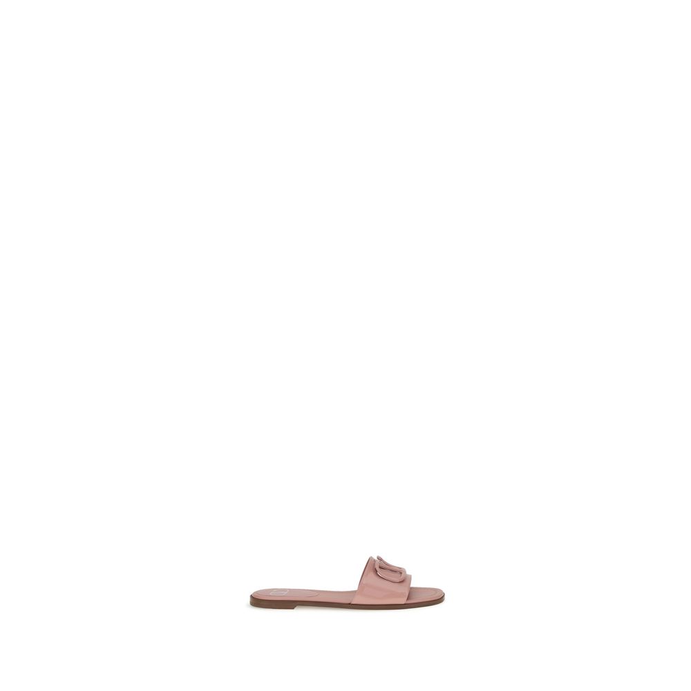 Valentino Garavani Patent leathe VLogo slide Sandals