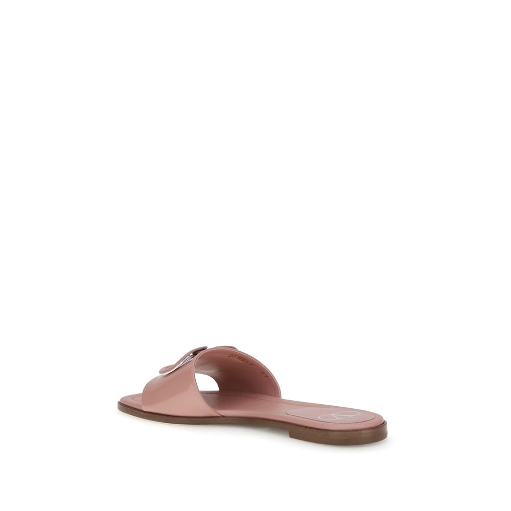Valentino Garavani Patent leathe VLogo slide Sandals