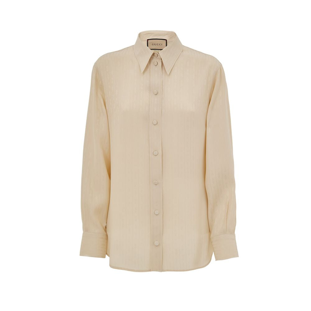 Gucci Beige Silk Shirt