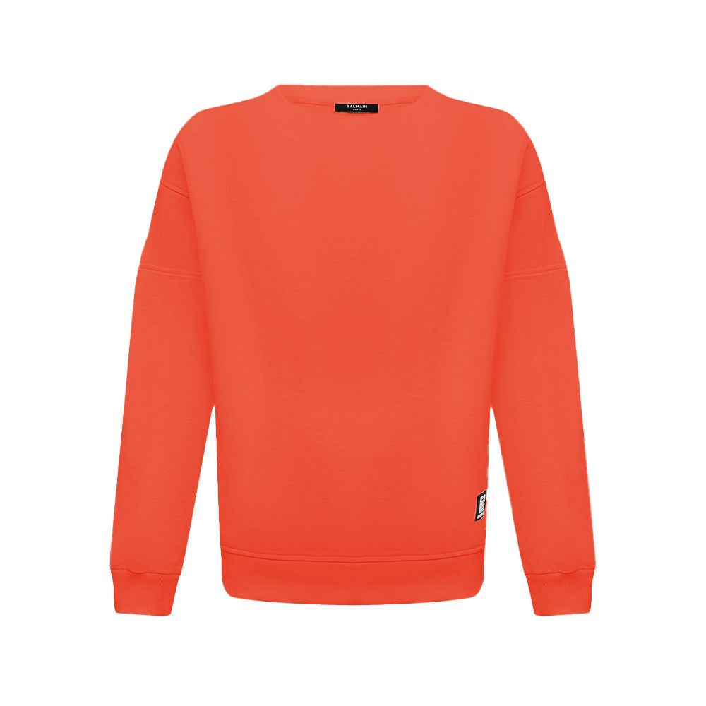 Balmain Orange Cotton Sweater