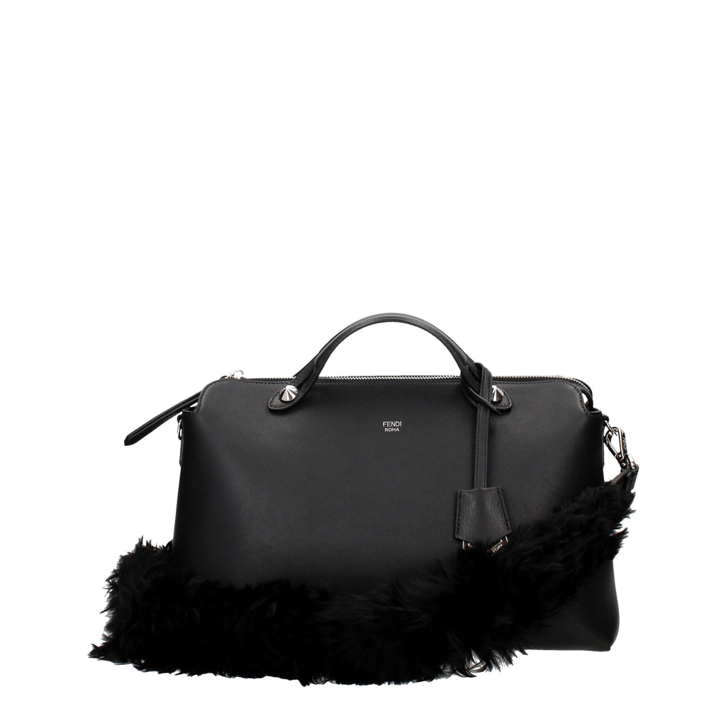 Fendi Black Leather Shoulder Bags