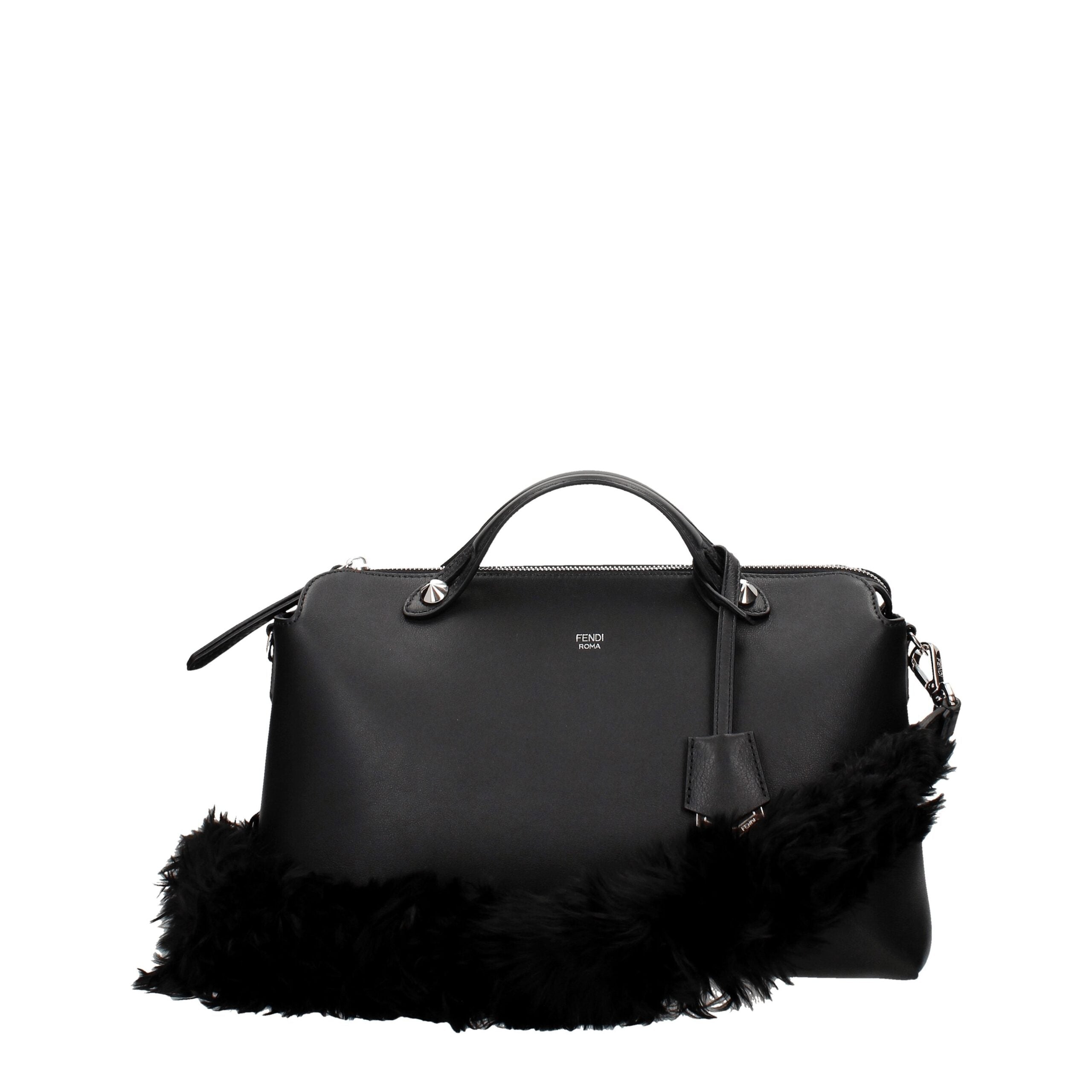 Fendi Black Leather Shoulder Bags