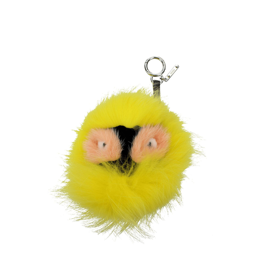 Fendi Yellow Fur Keychains