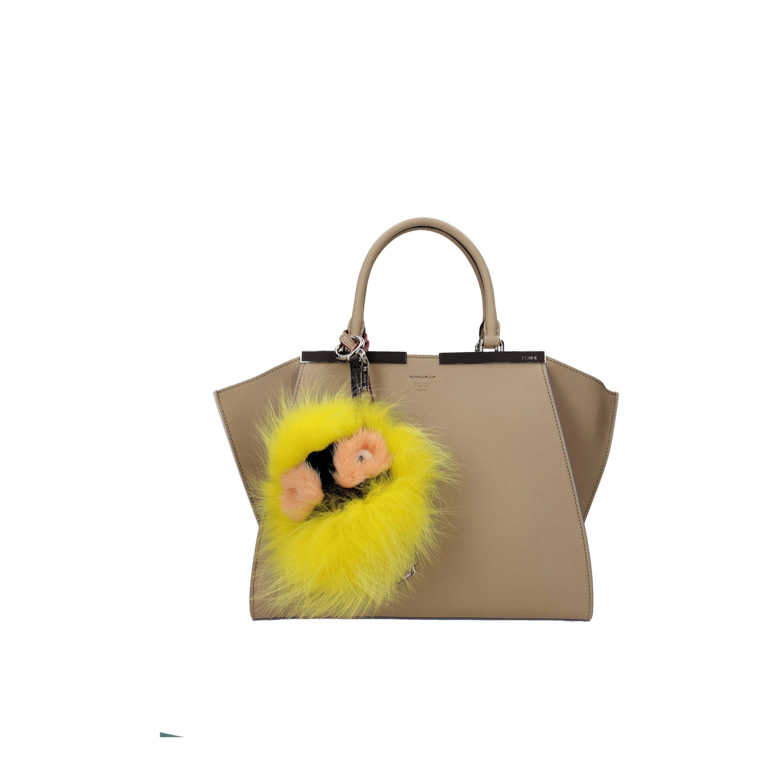 Fendi Yellow Fur Keychains