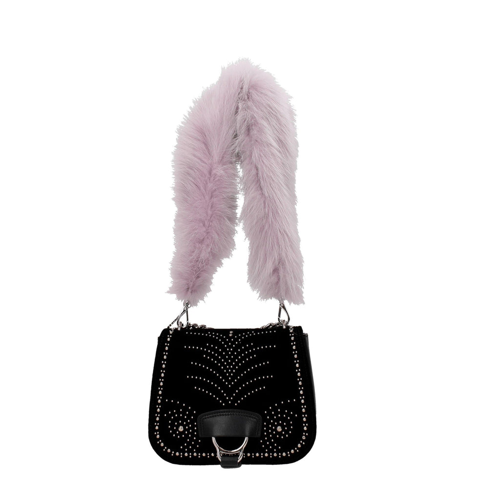 Miu Miu Purple Fur Shoulder Bags