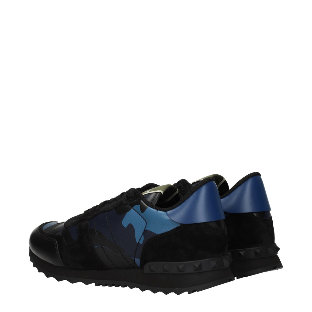 Valentino Garavani Blue Leather Low Tops