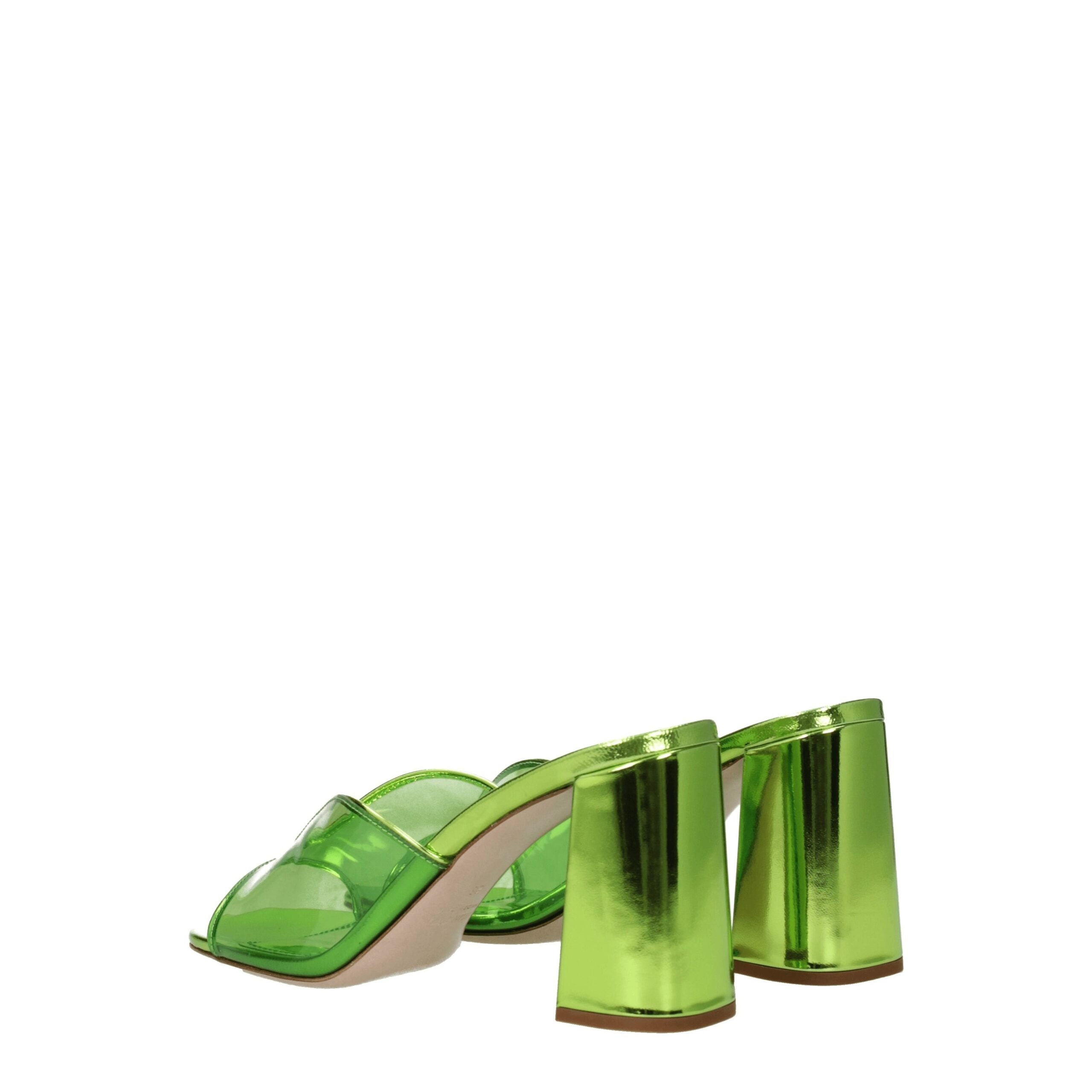 Miu Miu Green Plexiglass Platforms