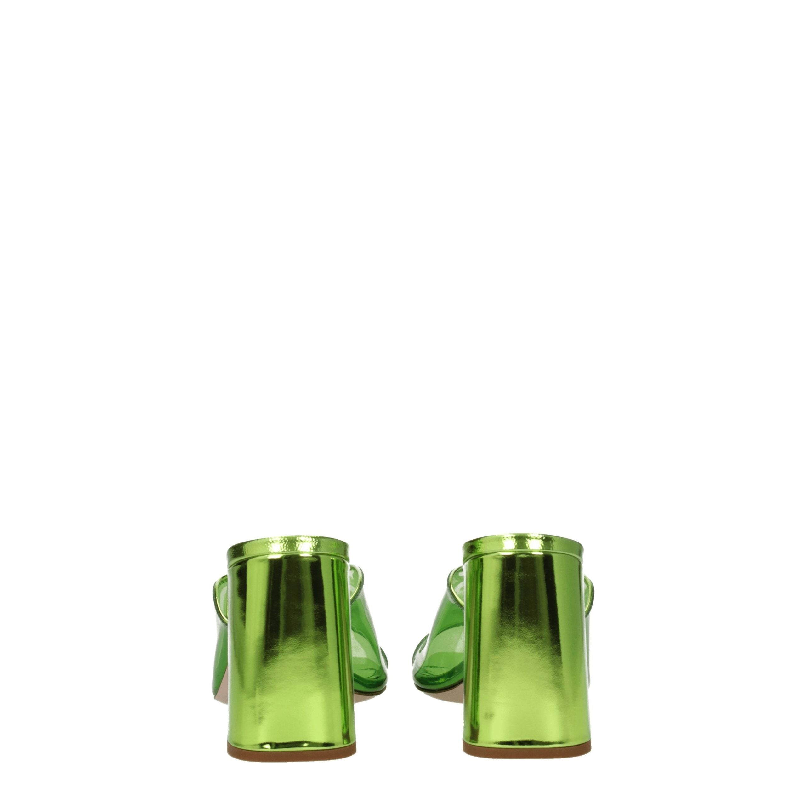Miu Miu Green Plexiglass Platforms