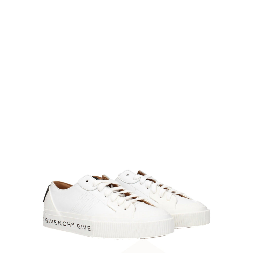 Givenchy White Leather Low Tops