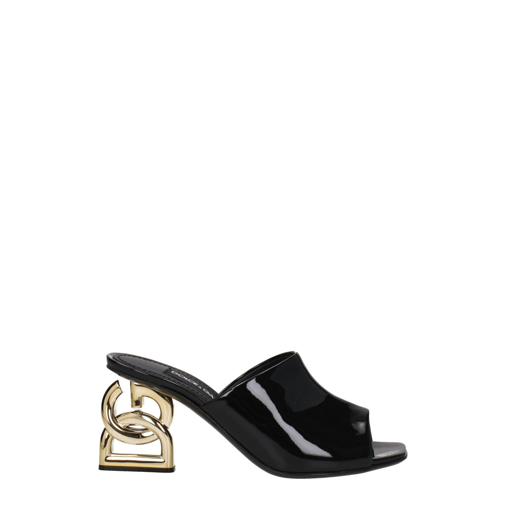 Dolce & Gabbana Black Leather Sandal