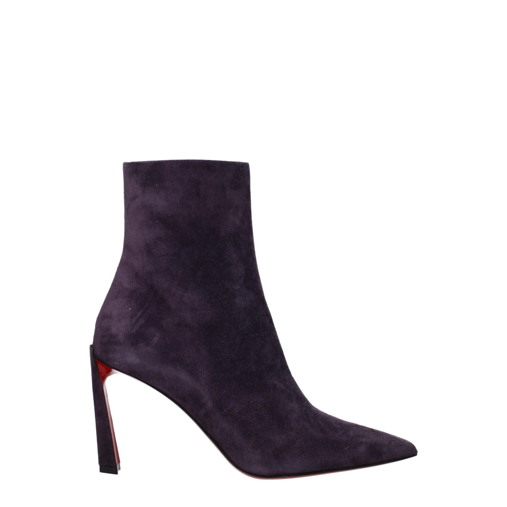 Christian Louboutin Purple Leather Ankle Boots