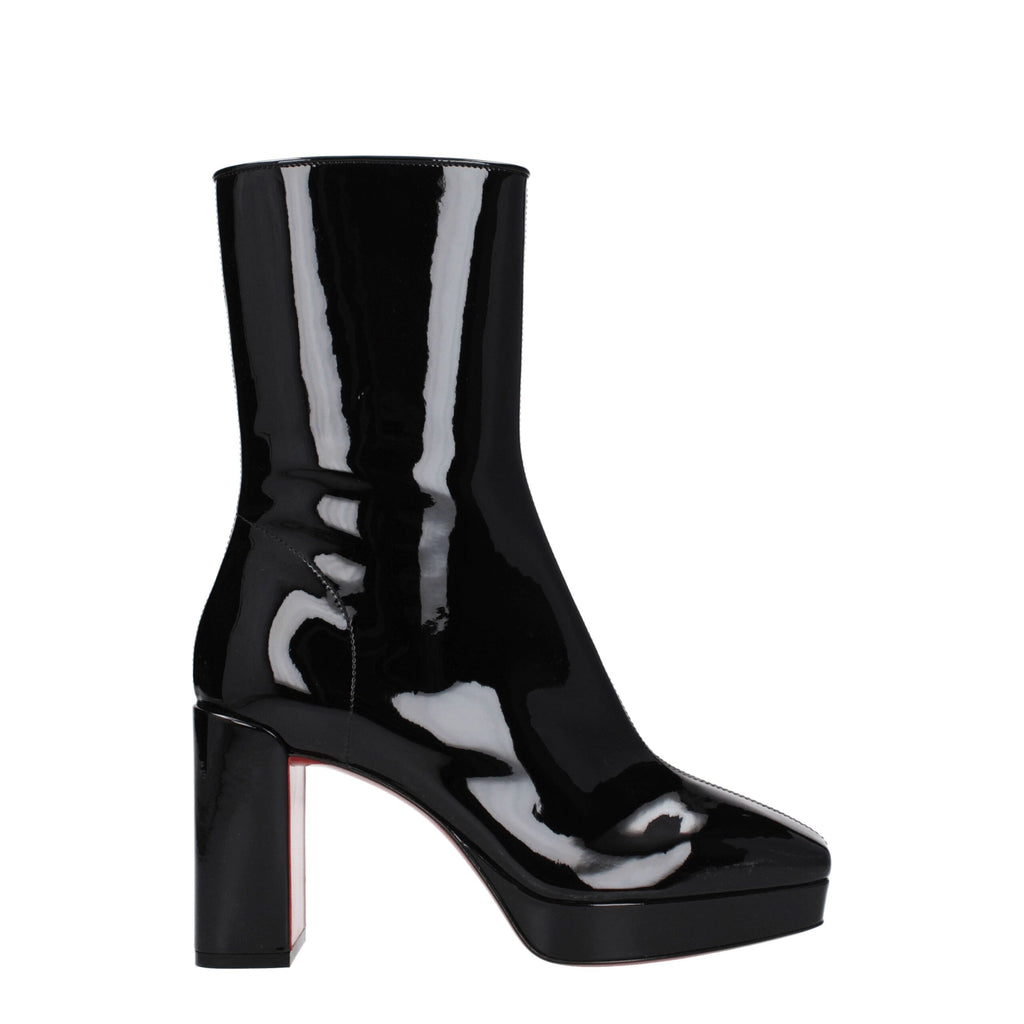 Christian Louboutin Black Leather Ankle Boots