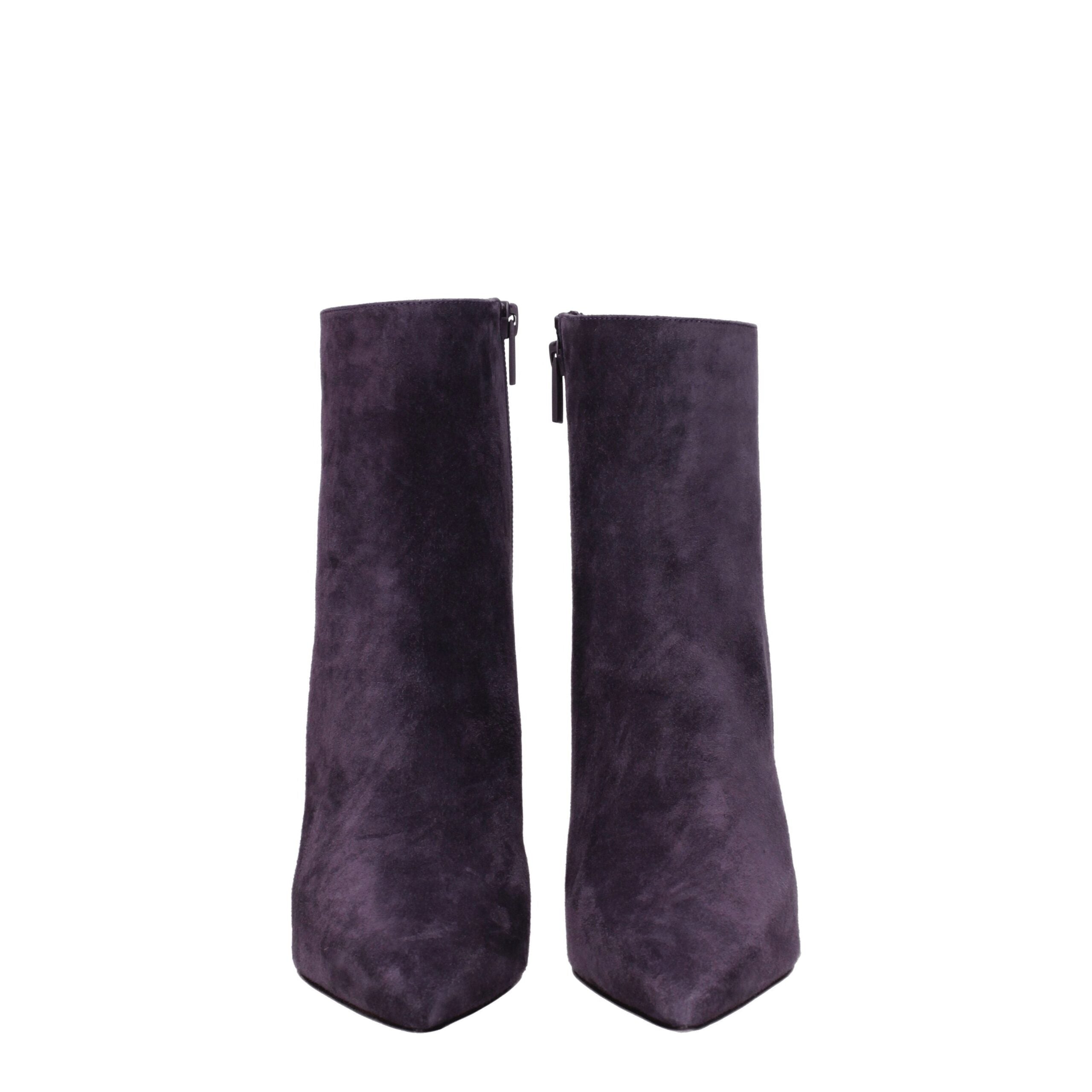 Christian Louboutin Purple Leather Ankle Boots