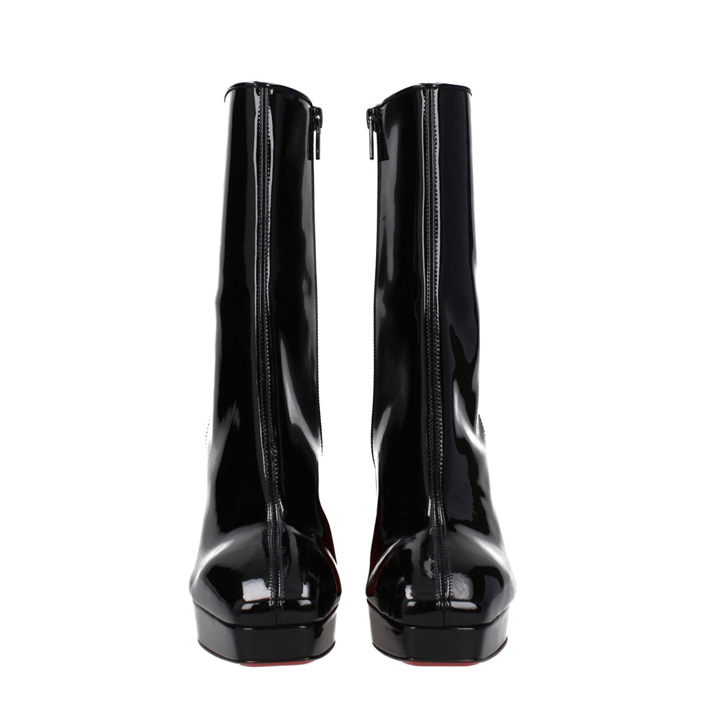 Christian Louboutin Black Leather Ankle Boots