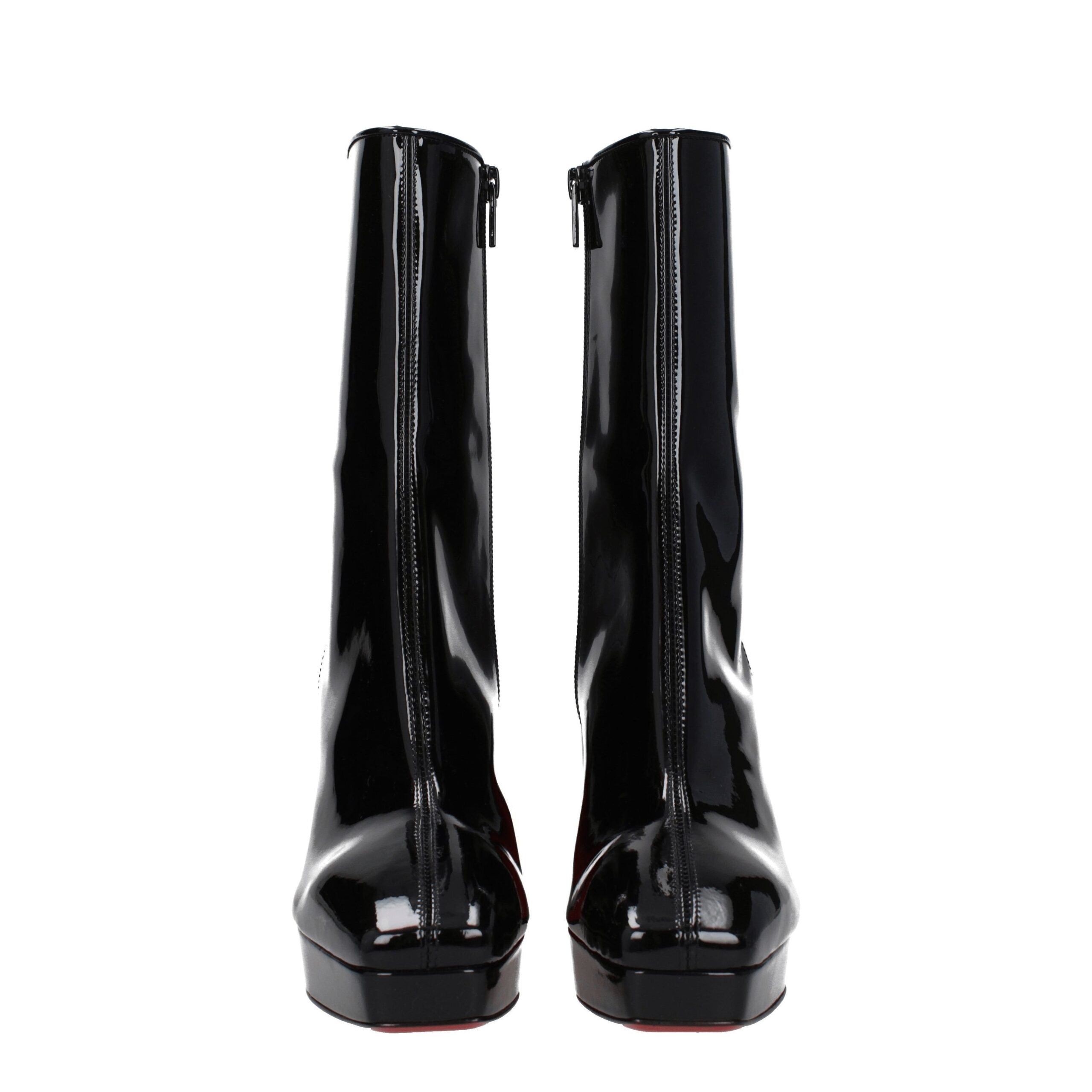 Christian Louboutin Black Leather Ankle Boots